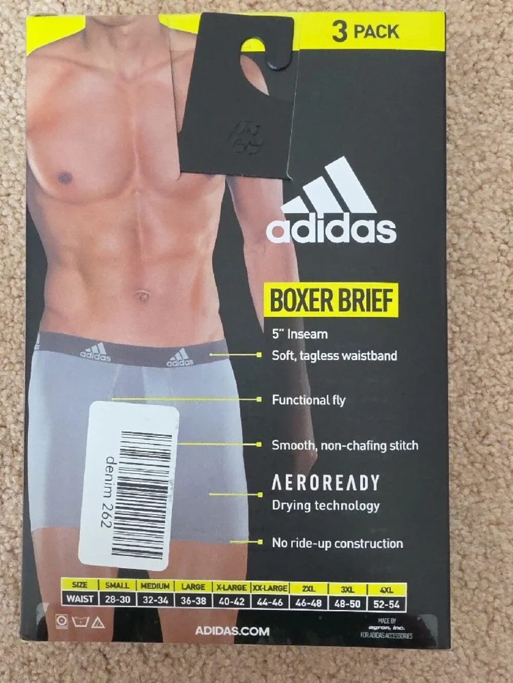 adidas Performance 3-Pack Boxer And 3 Pack Famous Brand